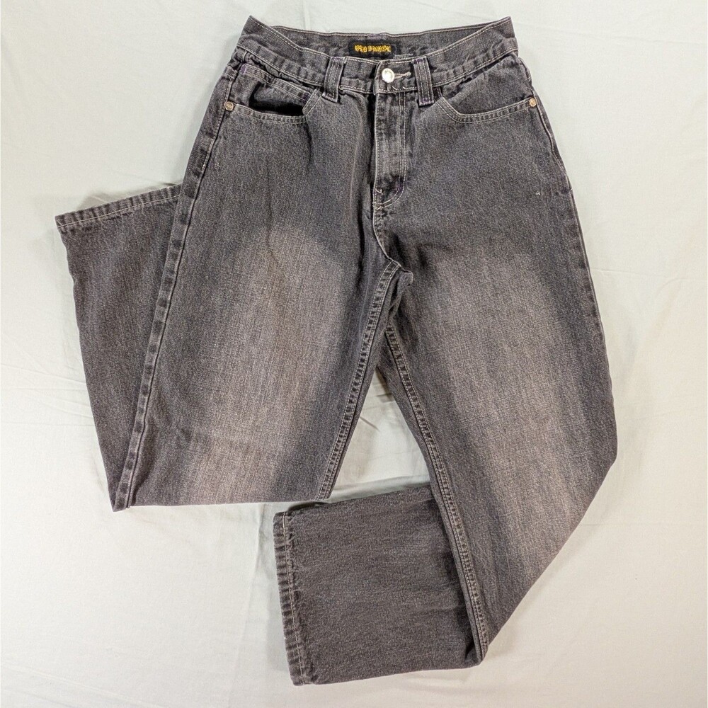 Old Skool Womens Jeans Size 14 Black Embroidered Stretch Denim